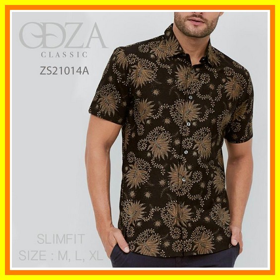 Kemeja Batik Elegan Premium Dewasa Modern Import Atasan Batik Casual Ramadhan 2022 Kemeja Kerja Bati