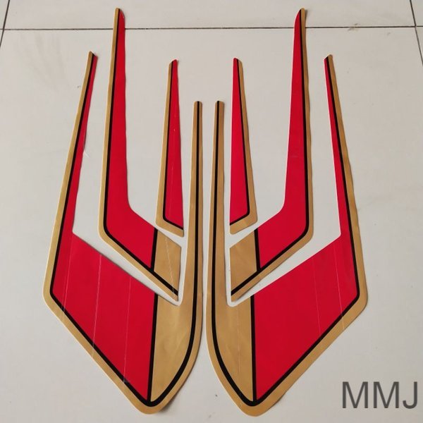 striping yamaha rx s rxs special 1985 85 merah gold spesial