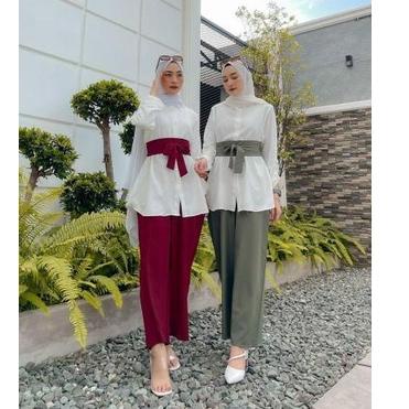 nadifah setetelan atasan dan kulot wanita muslimah / setelan atasan dan celana wanita / setelan atas