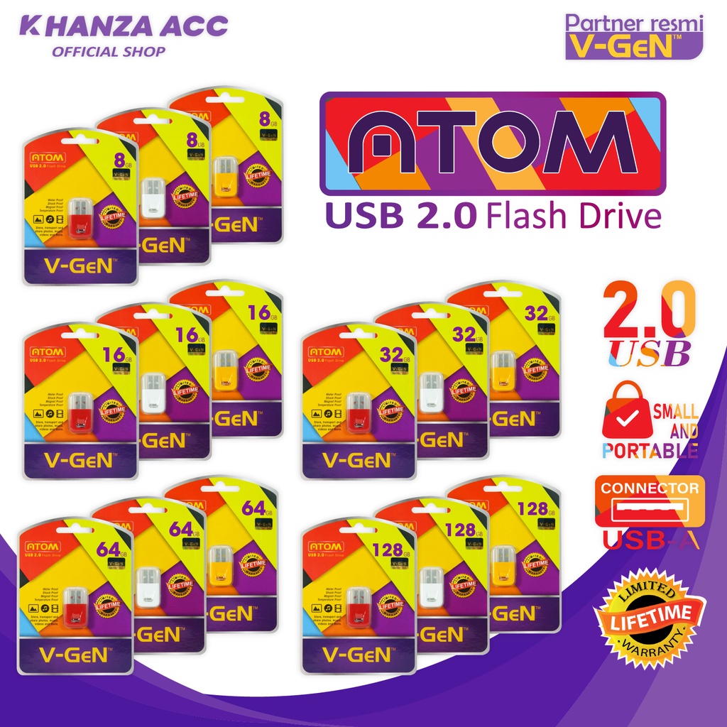 PROMO FLASHDISK VGEN ASTRO ATOM AVATAR 4GB 8GB 16GB 32GB 64GB 128GB ORIGINAL