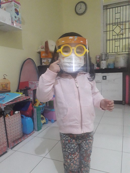 Promo!!face Shield Kacamata Medis Pelindung Wajah Anak Anak Ready