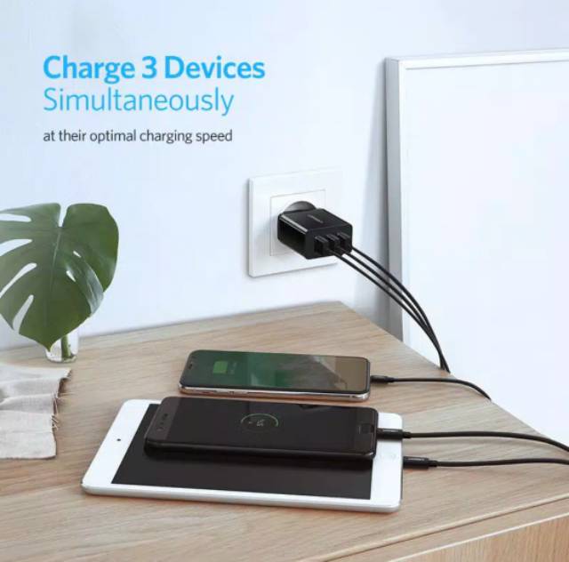 Ugreen Charger 3 ports 5v 3.1 A Travel Charger Ugreen 3.1A Original