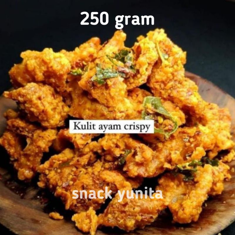 keripik kulit crispy pedas daun jeruk 250 gram