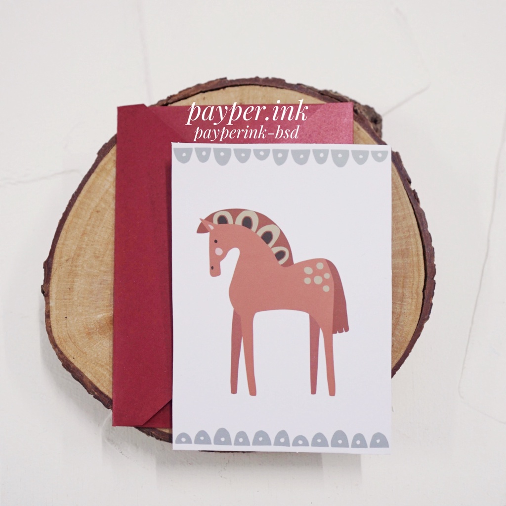 

Red Horse Christmas Card / Kartu Natal Kuda Merah