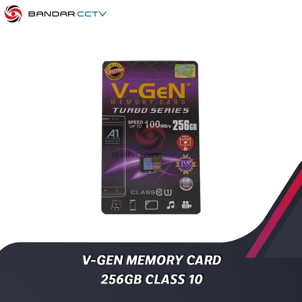 MICRO SD V-GEN MEMORY CARD 256GB CLASS 10
