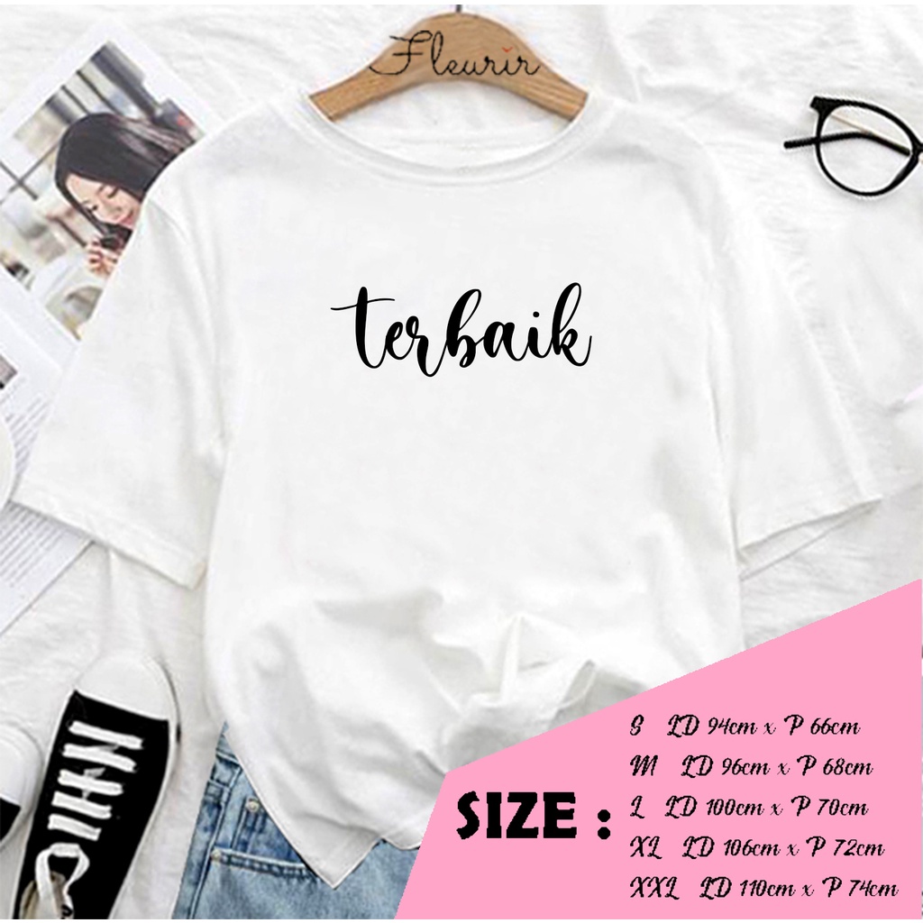 FLEURIR - COD KAOS TERBAIK OVERSIZE KATUN WANITA DEWASA TUMBLR TEE UNISEX