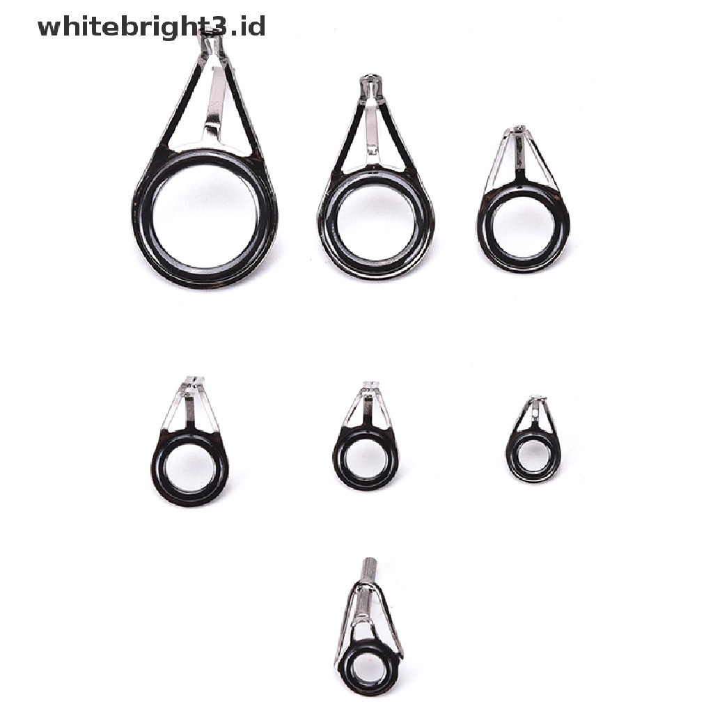 (whitebright3.id) 7pcs / Set Ring Guide Joran Pancing Ukuran Campur