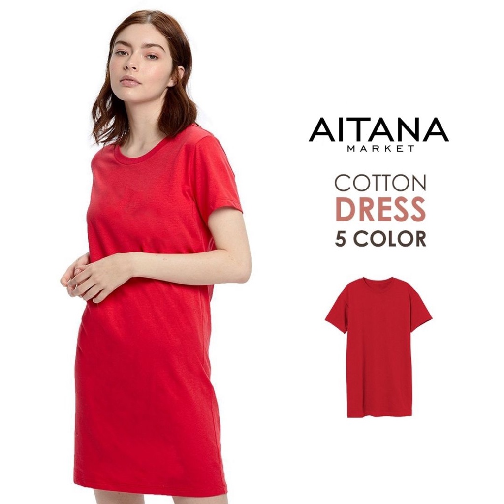 Aitana - Basic T-Shirt Dress Polos Casual Cotton Combed 30s