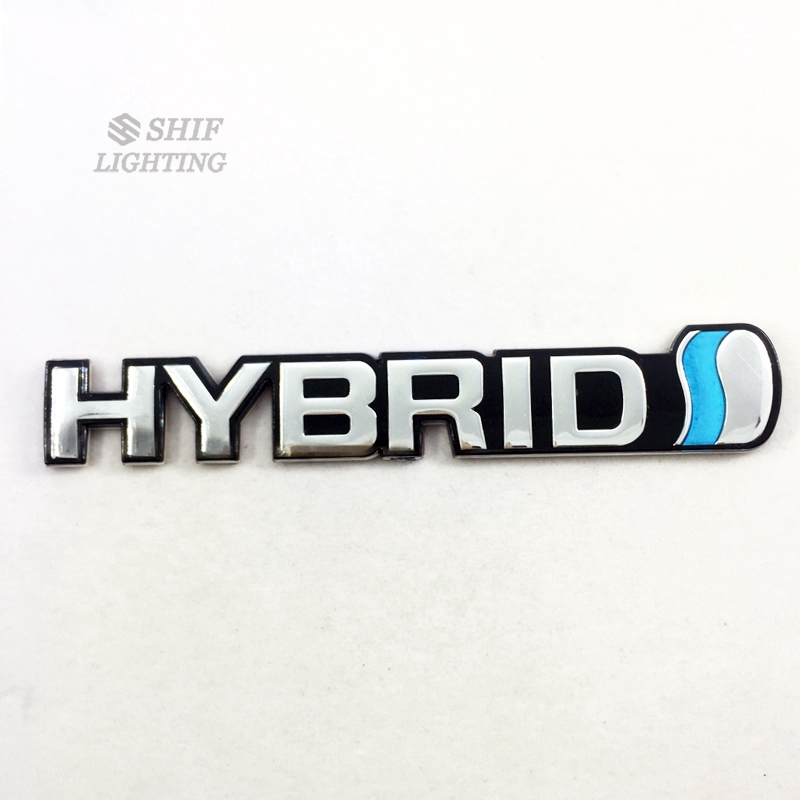 1pc Stiker Emblem Tulisan Hibrida Bahan ABS Untuk Dekorasi Bagasi Belakang Mobil