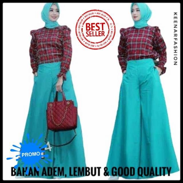 PROMO  SETELAN SYARI BAJU MUSLIM PESTA WANITA SETELAN RAYYA 3in1 KULOT PALAZO BEST SELLER