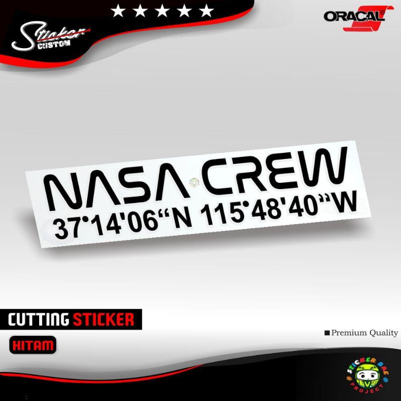 stiker NASA CREW stiker motor murah sticker helm stiker motor kekinian