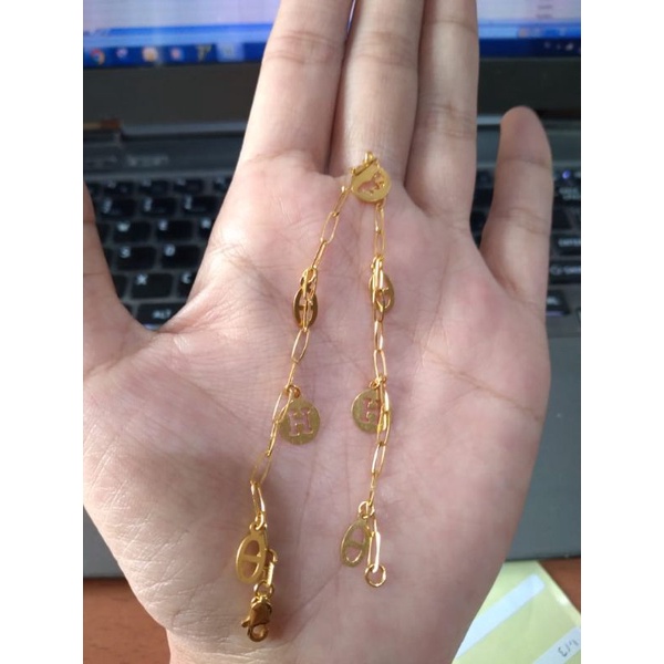gelang model clip brand H elegant emas asli