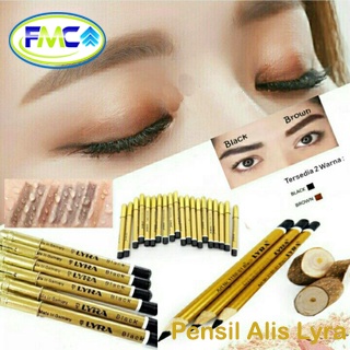 Pensil Alis Original Warna Hitam Coklat Gold Lyra Asli Premium Eyebrow Pencil Liner Murah