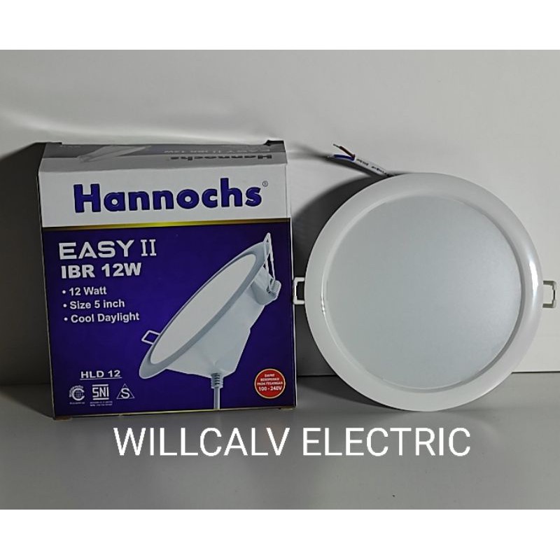 LAMPU DOWNLIGHT LED HANNOCHS EASY 2 12W 12WATT 12 W - LAMPU LED HANNOCHS EASY 2 12WATT CAHAYA PUTIH