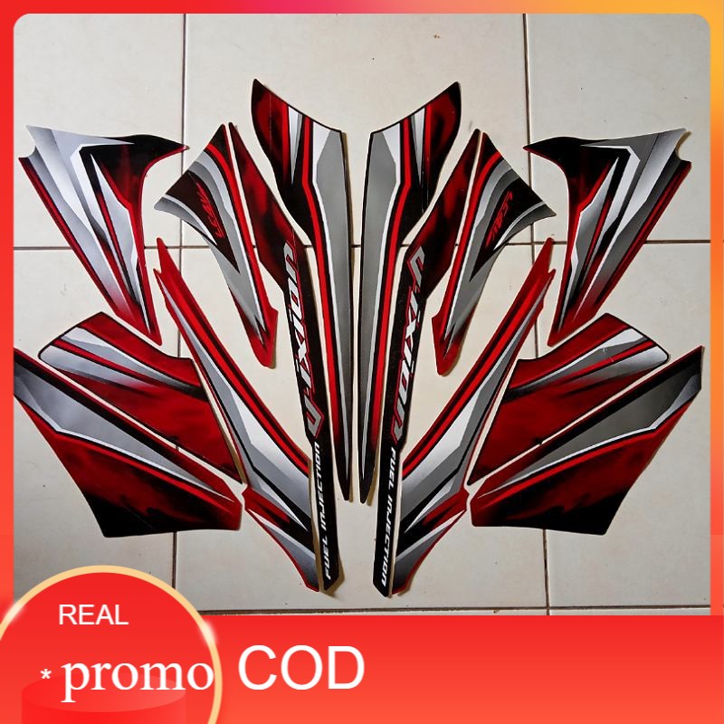 stiker striping motor vixion old 2012 merah