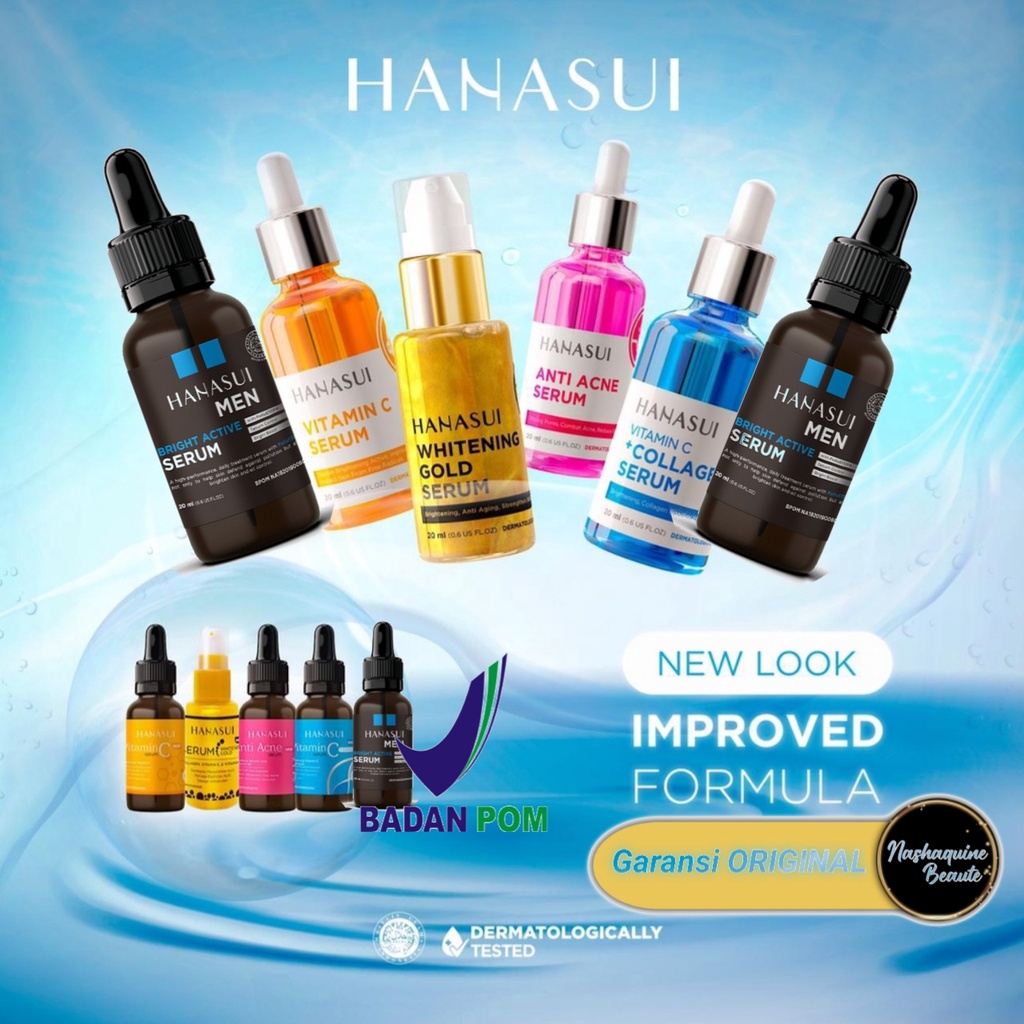 Hanasui Serum New Look &amp; New Formula Vit C Collagen Anti Acne Whitening Gold 20ml