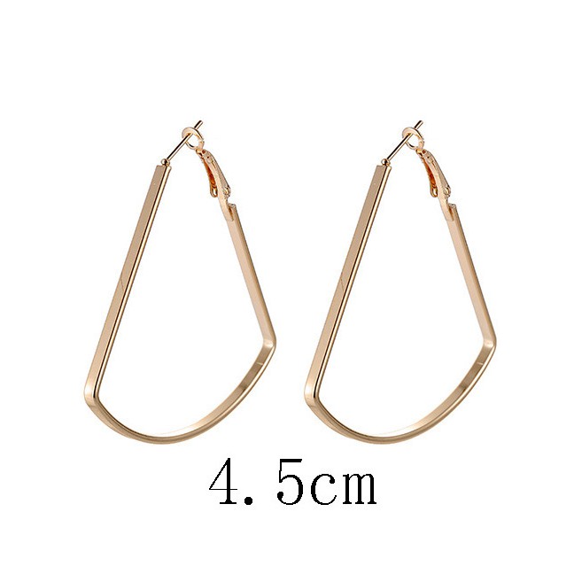 LRC Anting Tusuk Fashion  Color Geometry Shape Decorated Earrings