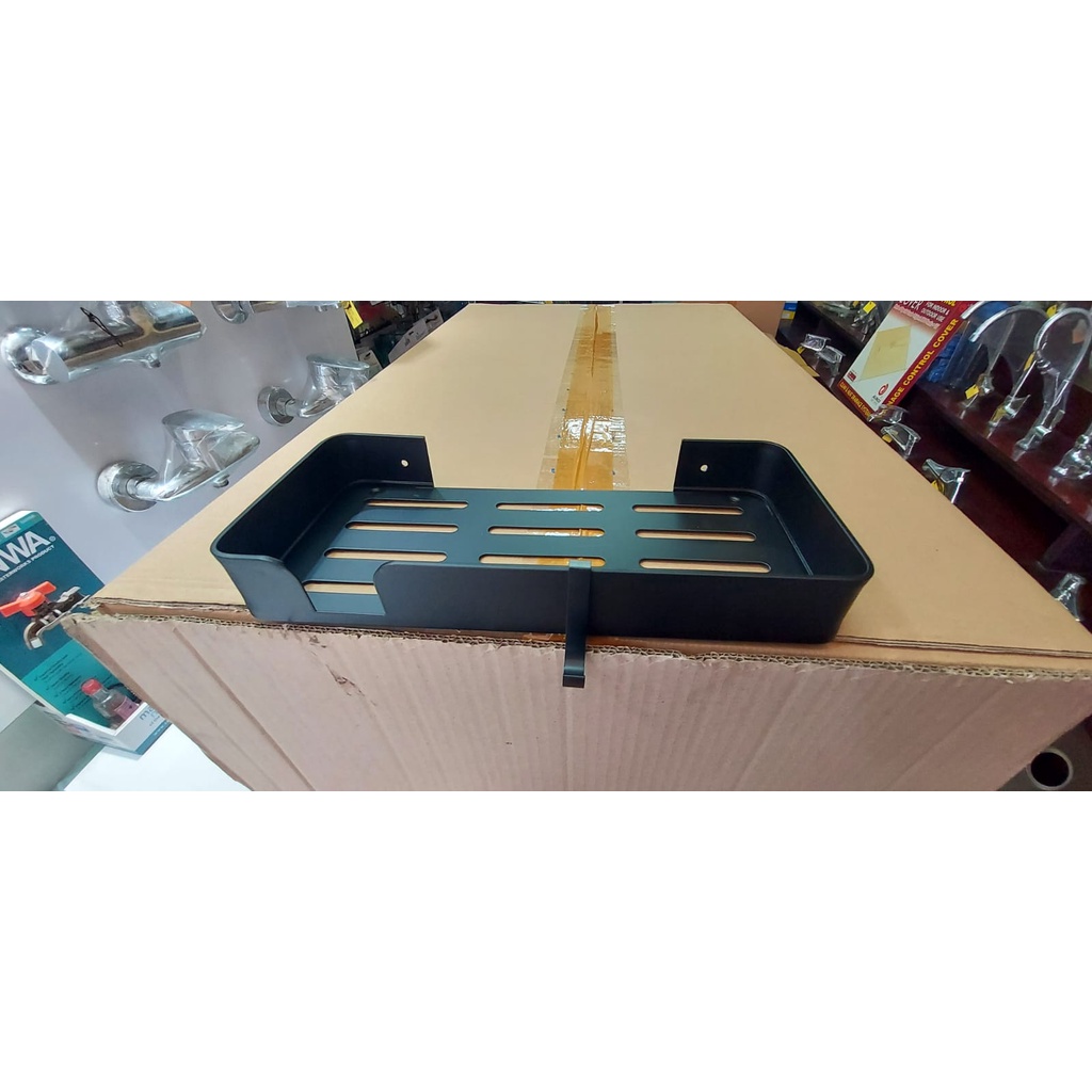 Rak Sabun Aluminium Hitam / Rak Sabun Hitam Minimalis Murah
