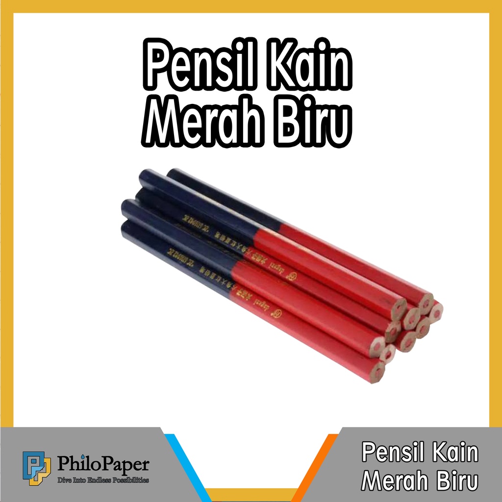 

ATK ~ Pensil Kain Merah Biru / Pensil Pola Blue Red
