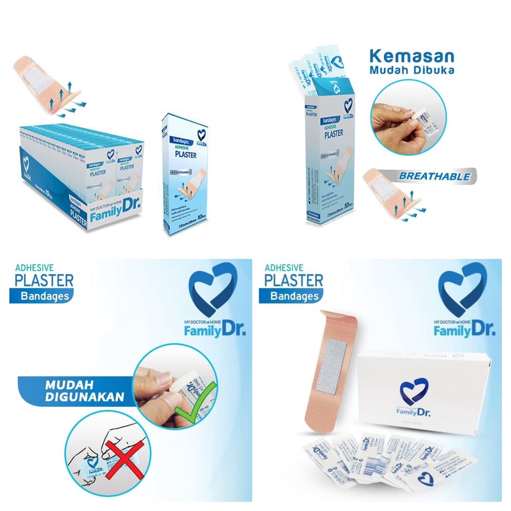 PLASTER LUKA TRANSPARAN FAMILY DR. / BANDAGES ADHESIVE PLASTER BREATHABLE