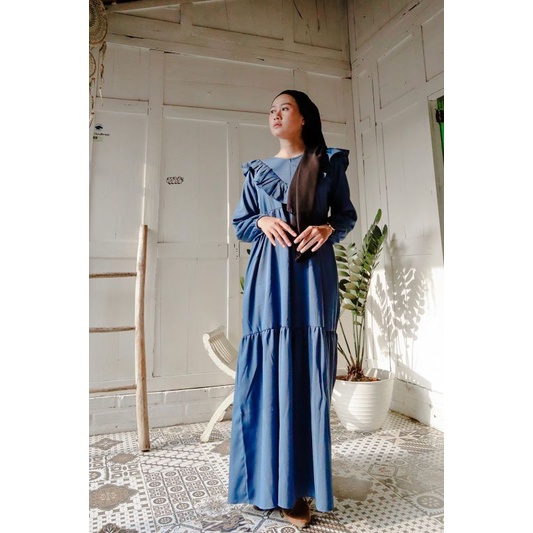 Longdress Alona By Serumi Part Of Rumina Batik Pekalongan Longdress Rampel Rempel Baju Gamis Lebaran