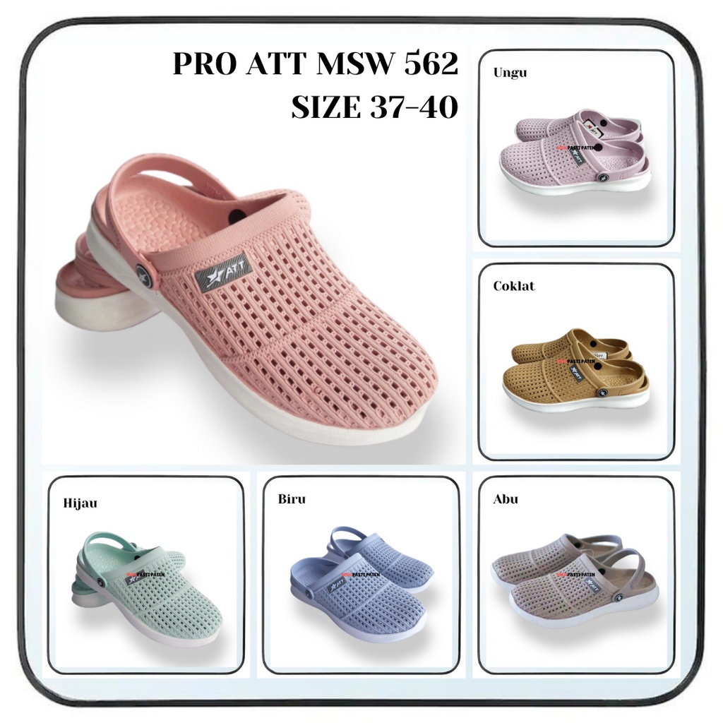 PRO ATT MSW 562 SIZE 37-40 Sepatu sandal karet wanita tahan air Sandal baim wanita Sepatu boots wanita Sandal kasual perempuan