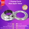 1 Pasang Cincin Mata Ayam 10mm, Ring Eyelet Lubang Ring Banner diamater 10 mm