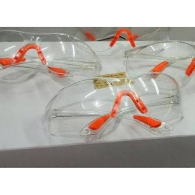 Kacamata Safety Glasses Fashion Bening Clear Tanpa Tali