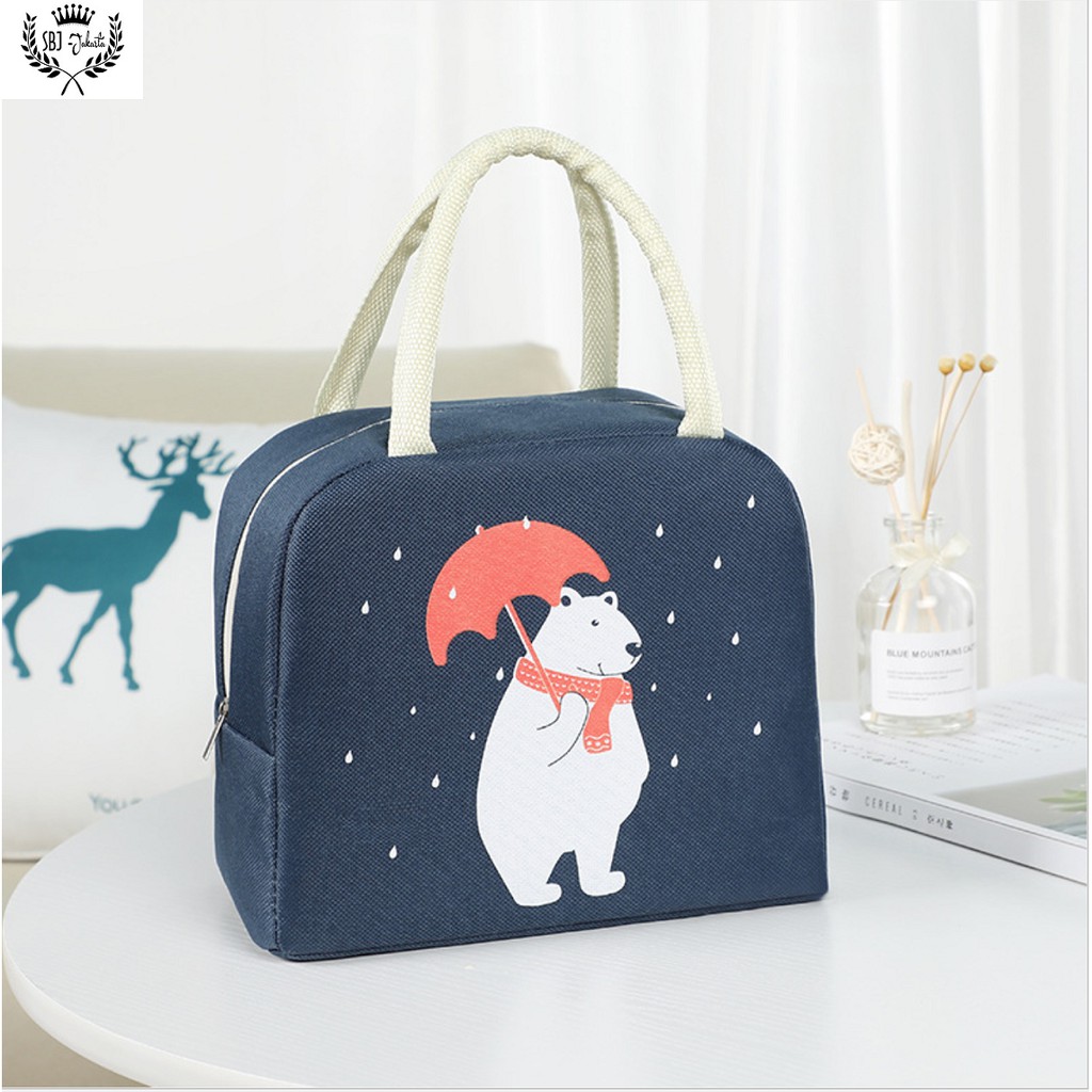 TAS BEKAL INSULATED LUNCH BAG RANTANG TAHAN PANAS DINGIN FUNNY ANIMAL