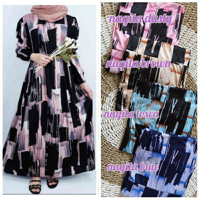 GAMIS HYGET BUSUI / GAMIS MURAH MOTIF TERBARU!! Maxi Dress Jumbo