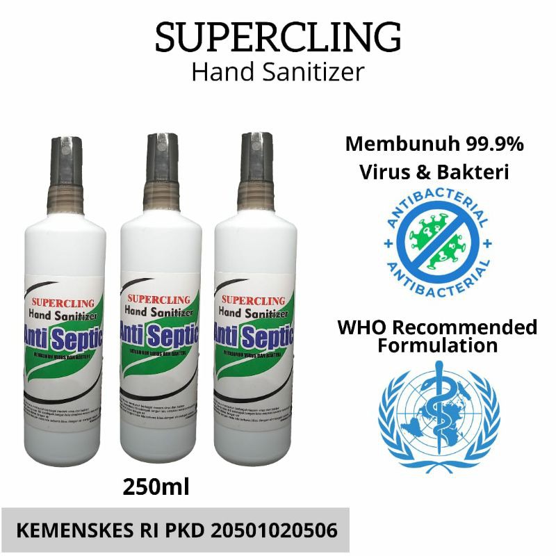 Handsanitizer spray 250 Ml Supercling