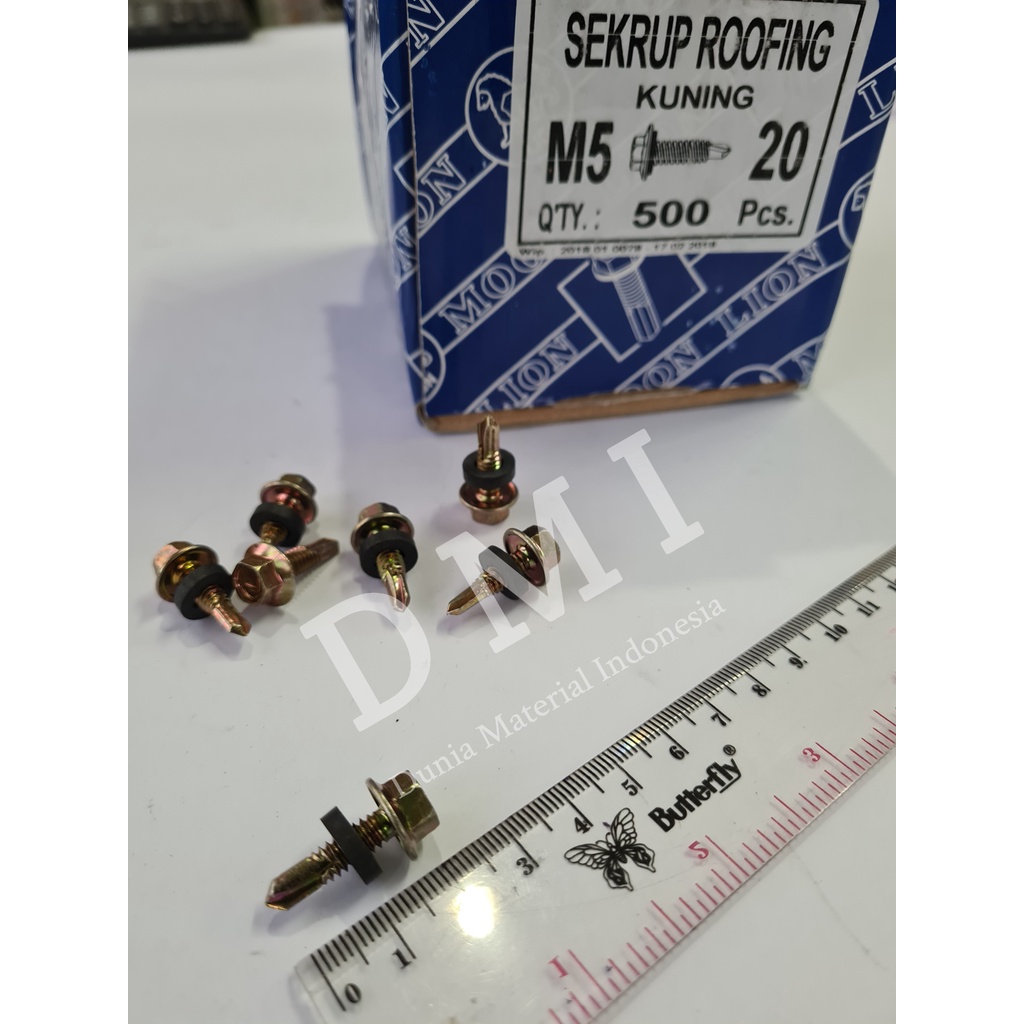 Skrup Baja Ringan LION 12x20 | Baut Roofing | Sekrup Baja Roofing