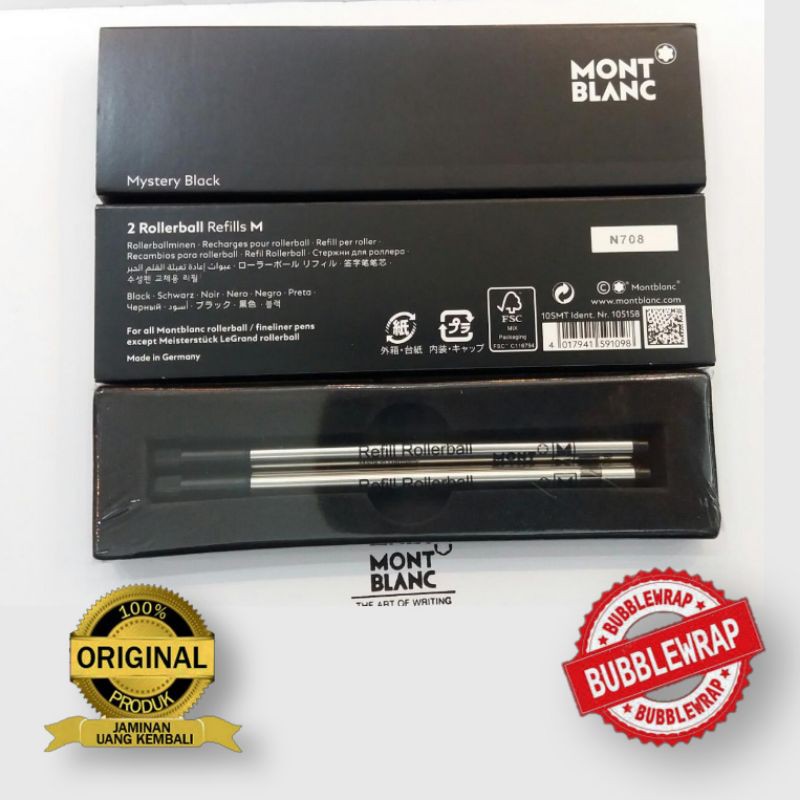 

Refills Rollerball Montblanc Black set 2 (Original)
