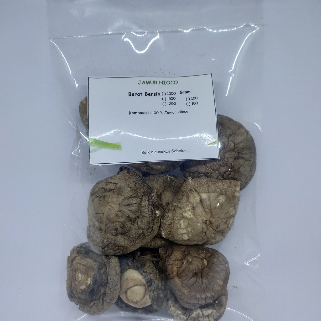 

50gr Jamur Hioko - Shitake - Kering - Ukuran Besar - Berkualitas Tinggi - Ukuran 5-6 Cm By KN