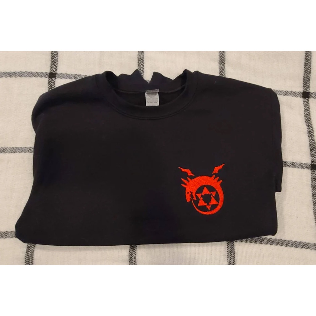 Crewneck FMA Logo Embroidery Anime Fullmetal Alchemist Premium Unisex