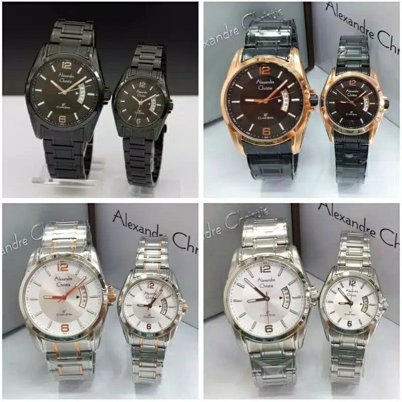 Jam Tangan Alexandre Christie 8289 AC8289 Couple Edition Original Stainless Steel