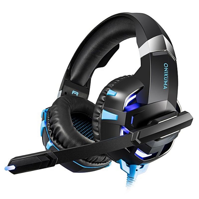 Gaming Headset Headphone Super Bass LED with Microphone Terbaik