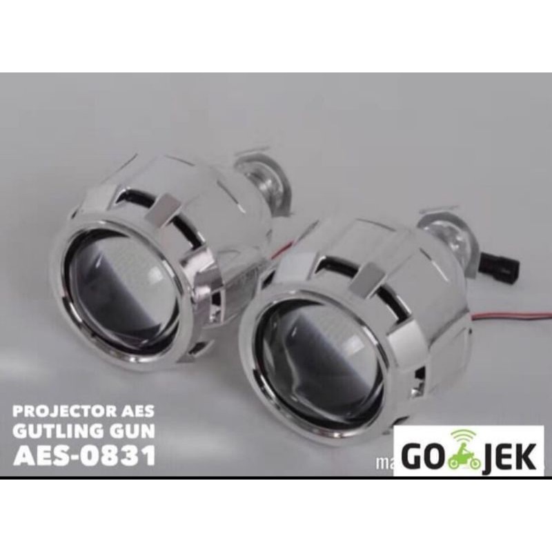 PROJECTOR AES GUTLING GUN 2.5 INCHI TANPA HID KIT I PROJIE AES 2.5 IN