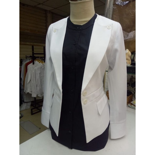 SETELAN Blazer Celana Rok LICHANDRA/Seragam Kerja/Putih