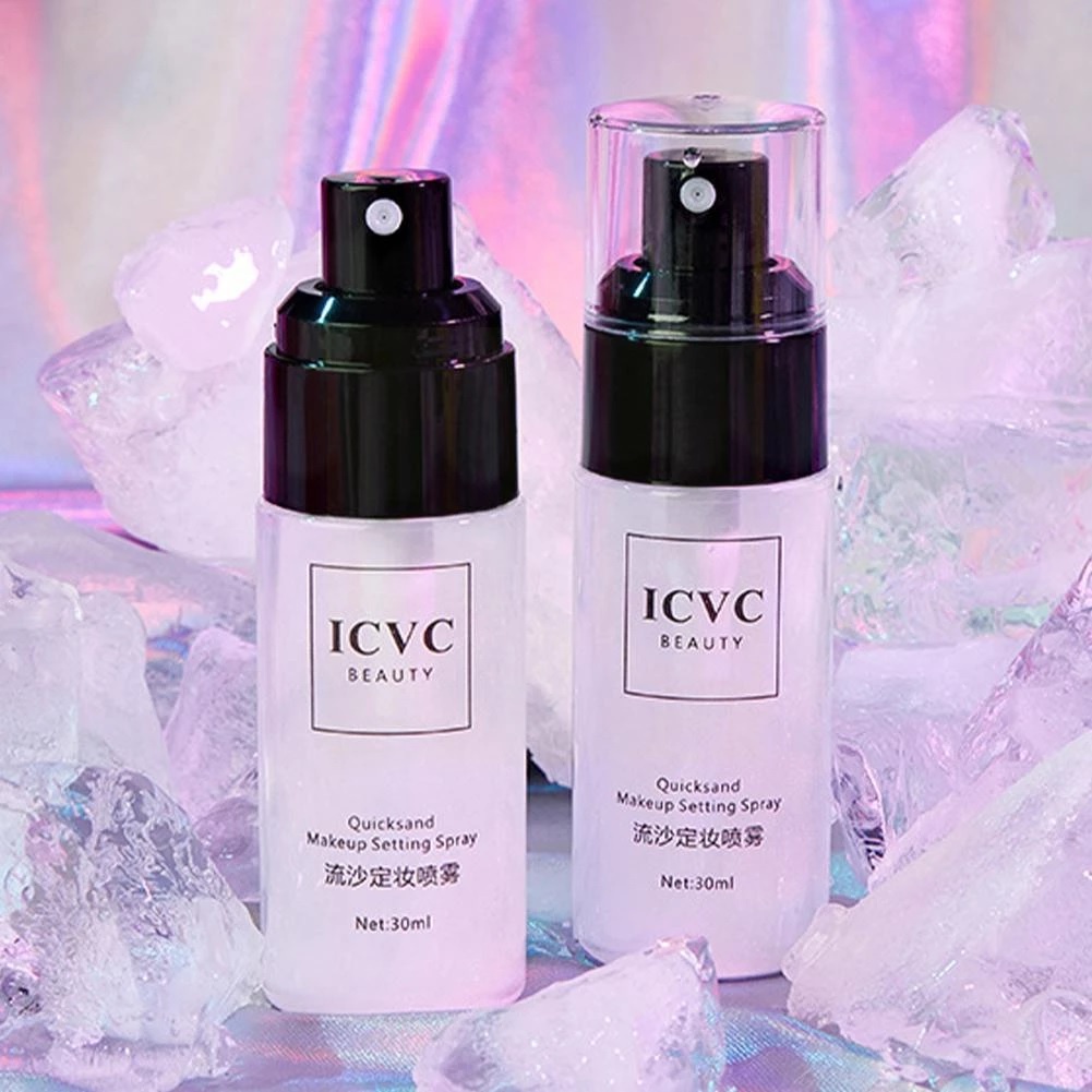 [NEW] ICVC Spray Make Up Tahan Lama dan Glowing  Makeup Setting Spray Gliter Import Bottle / Face Mist Setting