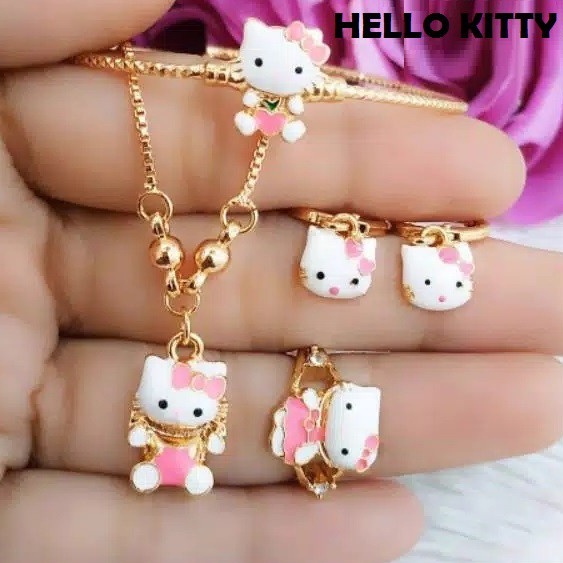 kalung set anak set hello kitty RANDOM MODEL HELLO KITTY BOSKU