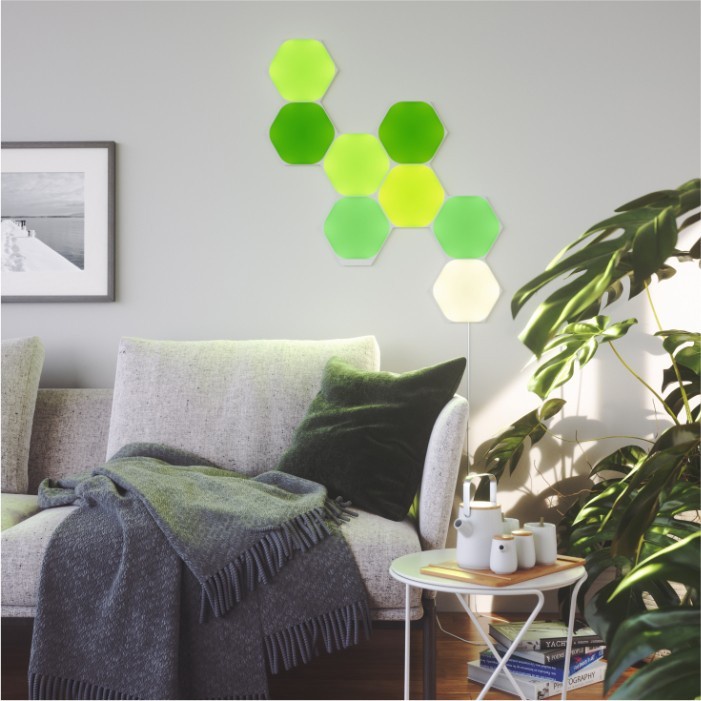 Nanokreasi Shapes Hexagon Starter Kit ( 9 Panels ) Smart Light Panels