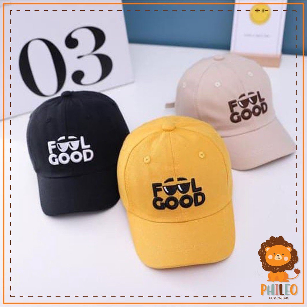 TOPI ANAK LAKI LAKI PEREMPUAN BORDIR FEEL GOOD