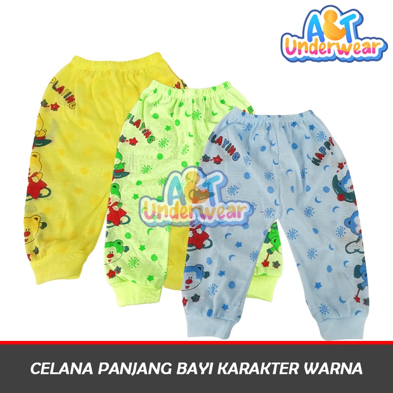 AT106-Daffa (6pcs) celana panjang bayi karakter S M L XL