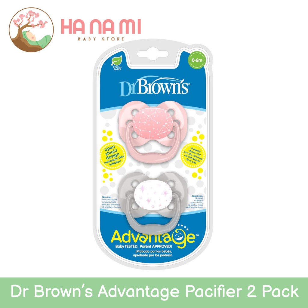 Dr Brown's Advantage Pacifier 2 Pack