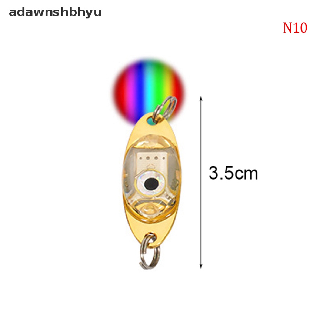 [adawnshbhyu] Lampu Flash Ikan Pemikat Pancing LED Blink Fishing Tackle Metal Spoon Lure Light