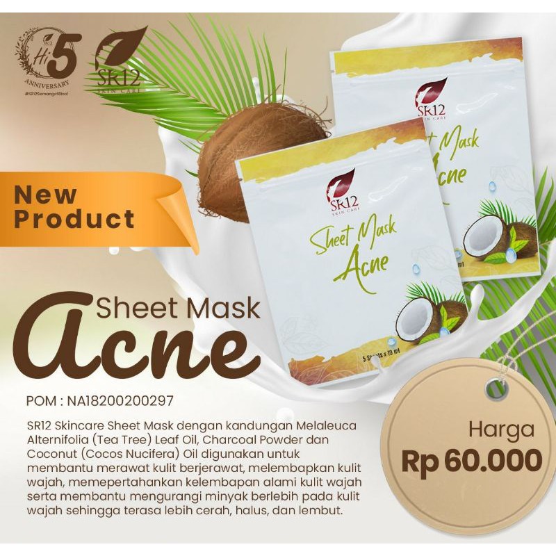 masker wajah | sheet mask acne | sheet mask sr12 | masker tisu | sheet mask