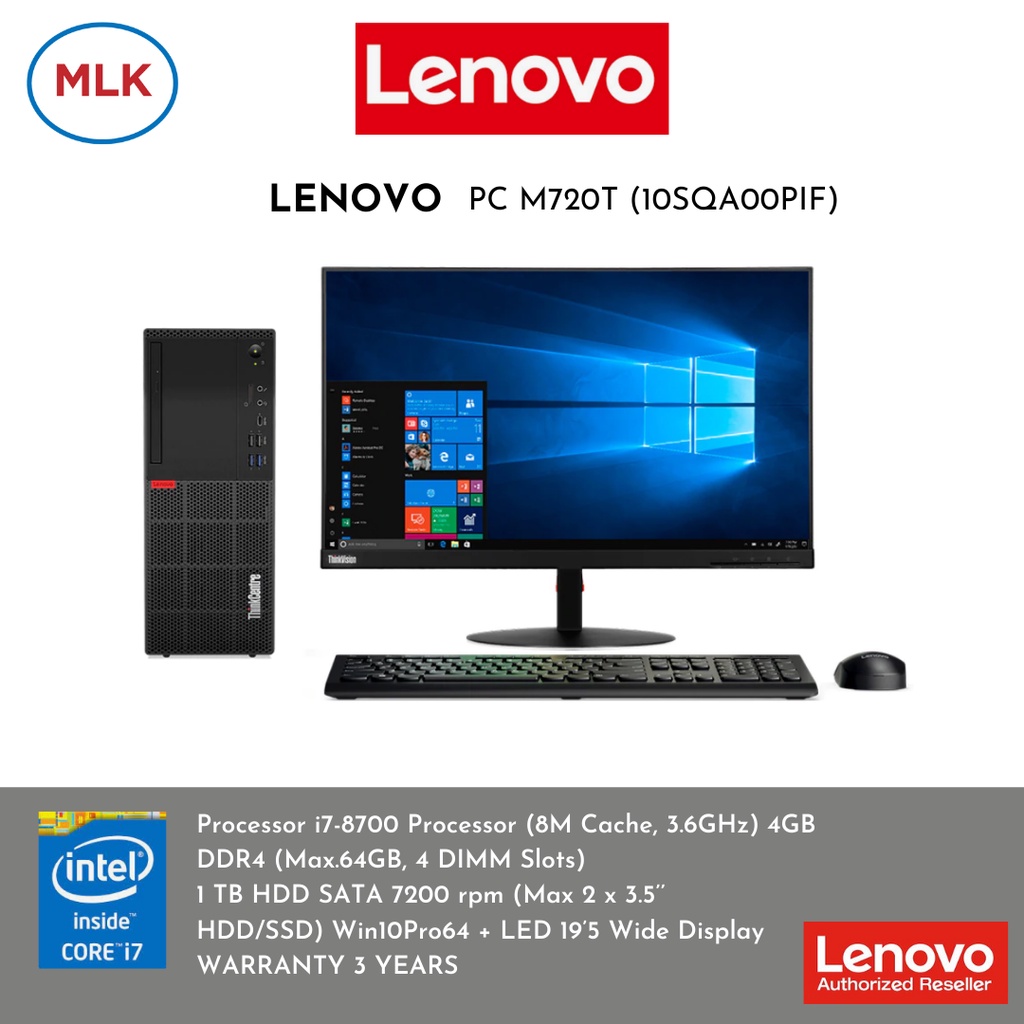 PC LENOVO M720T (10SQA00PIF)/WARRANTY 3 YEARS