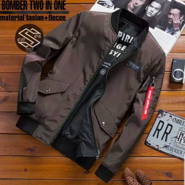 Jaket bomber pria / bomber bb taslan sensor terbaru premium