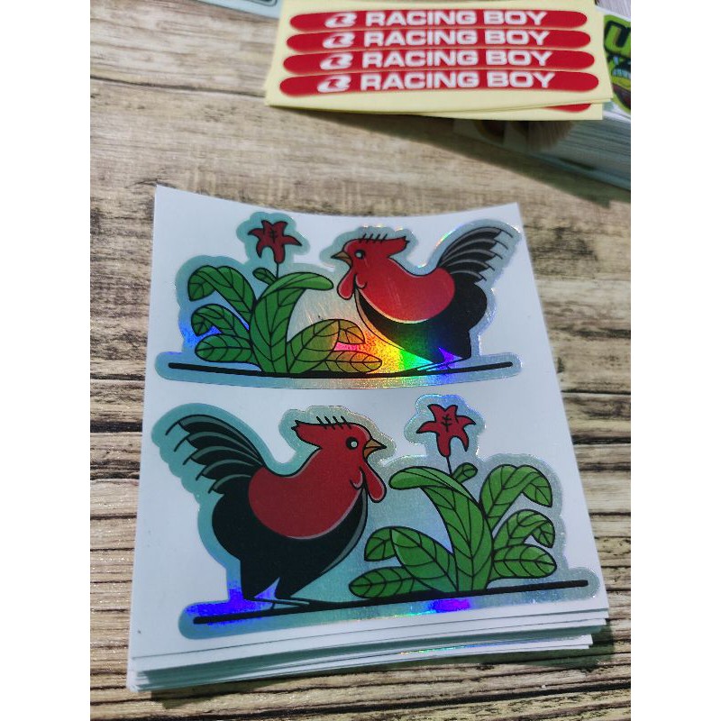 STICKER AYAM JAGO AYAM PRINCUTT 1 PASANG